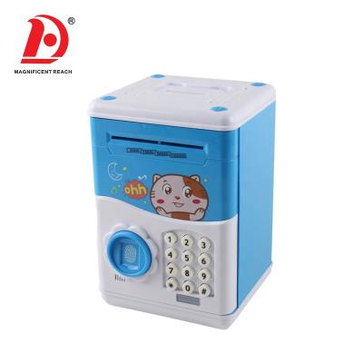 China Fingerprint Smelling HUADA 2021 Children Pretend Game Portable Fingerprint Password ATM Bank Cash Money Saving Piggy Bank Toy with Music for sale