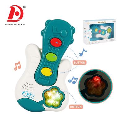 China 2021 Toddler Battery Operated Music Toy HUADA Toy Baby Guitar Musical Toys For Children With Light And Sound for sale