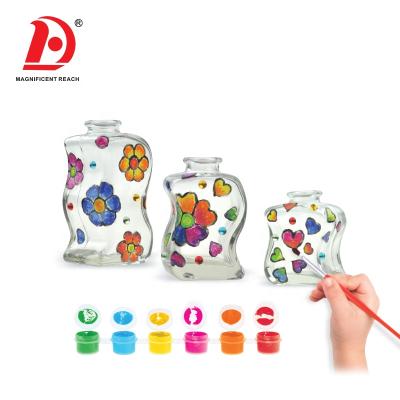 China Wholesale HUADA 2021 DIY Glass Drawing Toys Hand Painted Glass Jar For Kids Educational Study for sale