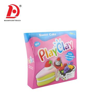 China HUADA Cheap Price Cake Styling Kids Dough Game Set Plasticine Modeling Soft Clay Toy With Tools 22.5*9*23cm for sale