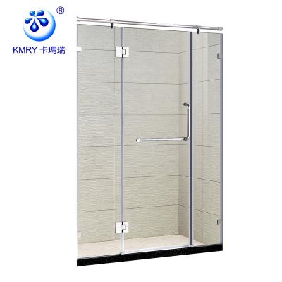 China 3002H Modern Stainless Steel Hinge Bathroom Frameless Straight Glass Shower Doors for sale