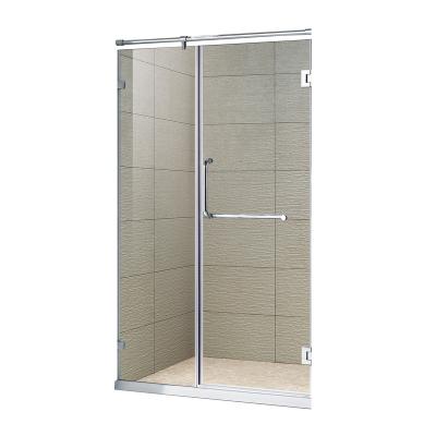 China Modern 3002F Hinges Shower Glass Door Frameless Exterior Glass Sliding Doors for sale