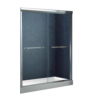 China Full Size Foshan Customized Aluminum Framed Bypass Sliding Extend Shower Door for sale