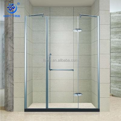 China Modern Aluminum Profile Frameless Hinged Shower Screens Glass Shower Panel for sale