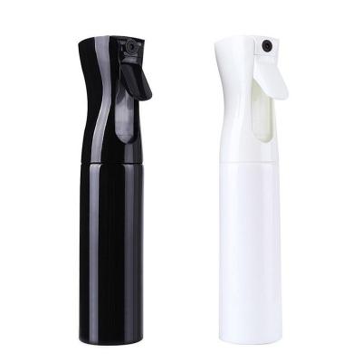 China Wholesale Home Hairdressing Abeis Barber Hair Salon Travel Spray Bottle 300ml Black Plastic Continuous Mist Spray Bottle For Barber for sale