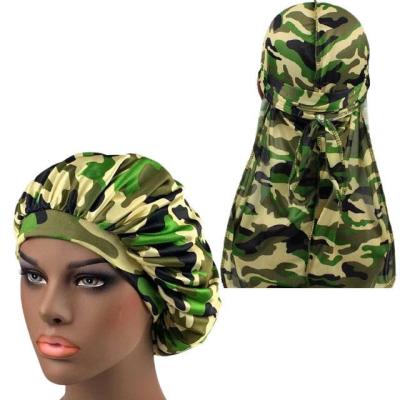 China Wholesale Custom Printing Luxury Satin Multifunctional Silk Custom Headwraps Camo Logo Sets Abeis Durags 360 Waves Beanies And Durags for sale