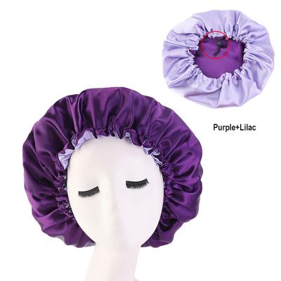 China Abeis Hair Hoods Sleep Cap Women Satin Sleep Hats Casual Custom Designers Printed Hair Hood for sale