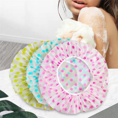 China Abeis Sustainable Hot Selling Shower Cap Disposable Plastic Custom Waterproof Women for sale