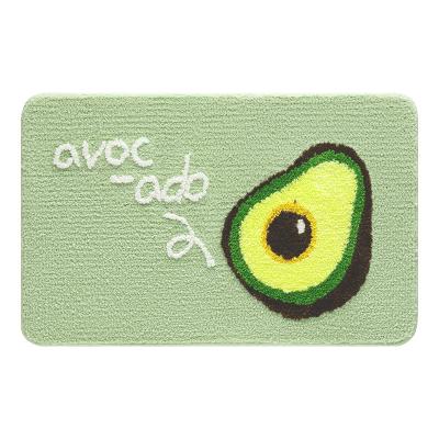 China Cute Hot Viable Bathroom Mat Doormat Printing Carpet Floor Mat Household Mat Microfiber Soft Living Room Non-slip Cartoon Avocado Lemon for sale