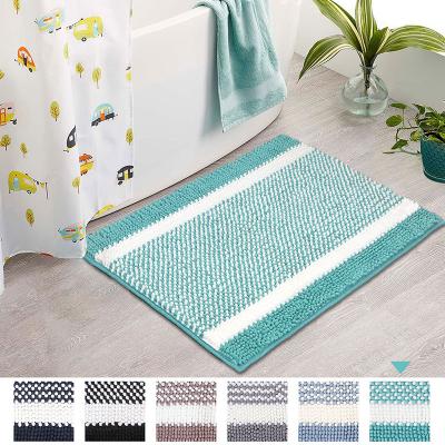 China Soft Chenille Mat Bathroom Door Mat Absorbent Bedroom Non-Slip Carpets Toilet Floor Kitchen Covers Nordic Viable Door Wiper for sale