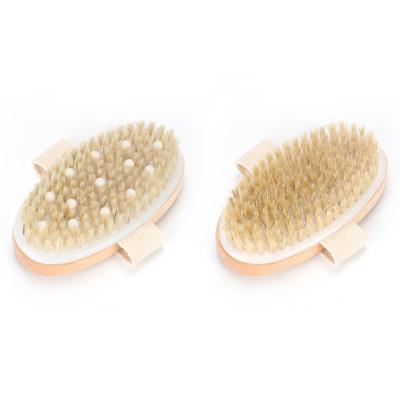 China EXFOLIATE Abeis Factory Wholesale 100% Vegan Bristle Massage Brush Body Natural Custom Body Bath Dry Sisal Brush For Women for sale