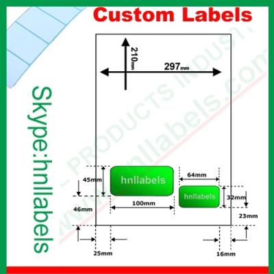 China Integrated Labels EU Version Type19 100mm*45mm & 64mm*32mm Laser Sheet for sale