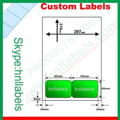 China Integrated Labels EU Version Type20 95mm*65mm Laser Sheet for sale