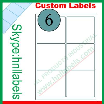 China 6Up Avery Labels (99.1 x 93.1mm) Compatible Avery Labels L7166/J8166 for sale