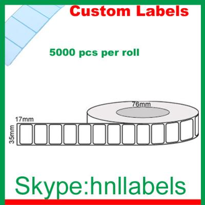 Chine Les labels thermiques 35mmX17mm/1 de transfert raffinent la constante de petit pain de lustre, 5,000Lpr, noyau de 76mm à vendre