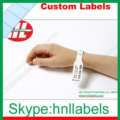 China Thermal Synthetic Medical Identification Wristbands WB06 for sale