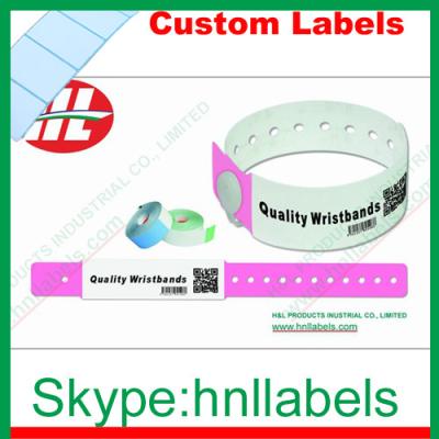 China Thermal Synthetic Medical Identification Wristbands WB07 for sale