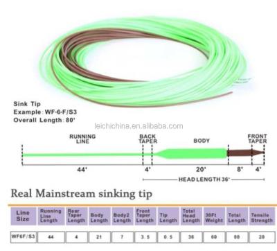 China Sink Tip Float Locator Wholesale TRUE Grade Top Mainstream Tip Fly Sinker Fishing Line for sale