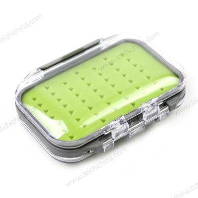 China High Density ABS Plastic and Silicone Insert Fly Fishing Box 105x75x33mm for sale