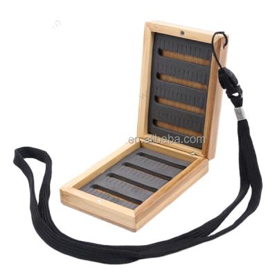 China Wholesale Bamboo Wooden Foam Fly Slotted Fishing Box for sale