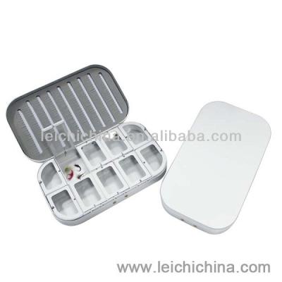 China Aluminum 10 Compartments Split Aluminum Foam Fly Box for sale