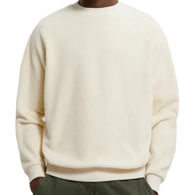 China Designer Anti-Pilling Off Shoulder Men's Anti-pilling Sherpa Plain Plain Crewneck Drop Hoodie&Sweatshirt for sale