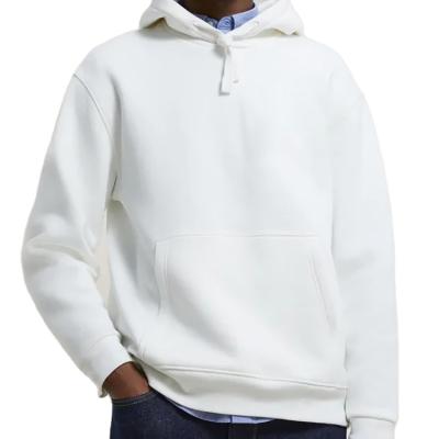 China 2021 new arrival men's white cotton terry streetwear pullover simple high quality French heavy thick oversized hoodie Anti-wrinkle Anti-wrinkle for sale