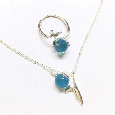 China WeSparking EMO Pendant Necklace And Rings Romantic Charm Necklace And Rings Set For Women Set Fashion Jewelry Set for sale