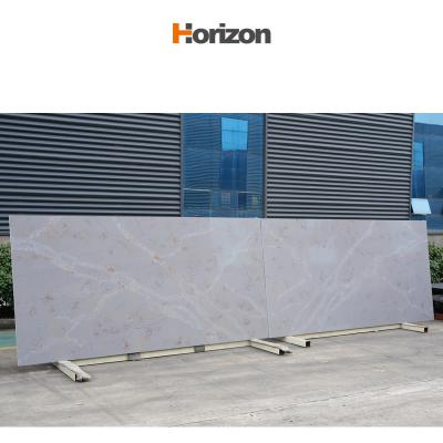 China Durable horizon white high quality Artificial Stone quartz slabs 2cm 3cm quartz for kitchen for sale