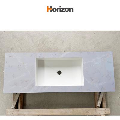 China Durable 18mm-30mm Cheap Price Carrara Artificial Quartz Stone Slab Kitchen Countertop Dining Tables for sale