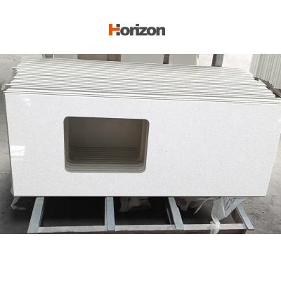 China Durable Horizon prefab Countertops Honed whiteLinesartificial Kitchen Benchtop quartz stone production line for sale