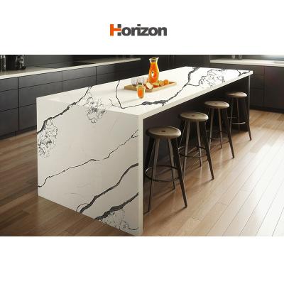 China Durable Horizon kitchen Cabinets And Countertops Calacatta Quartz Slabs Artificial Quartz Stone for sale