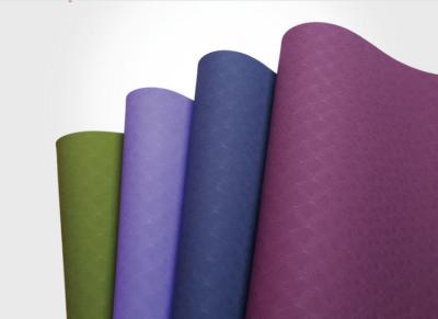 China Super Elastic Anti-Tear Mesh Sandwich Yoga Mat TPE Material Perform Excellent in Anti-Slip for sale