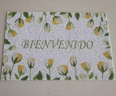 China Puerta de PVC de bobina antiderrapante cocina baño dibujo animado Expresión pasillo alfombra de piso en venta