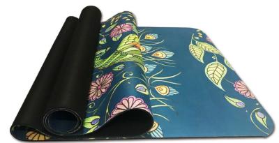 China Custom Luxury Eco-Friendly PU Natural Rubber Yoga Mat for Yoga Fitness Training Mat for sale