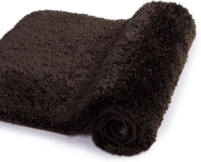 China microfiber rugs Bath Mat  (16 x 24, Taupe Grey)Water Absorbent Soft Microfiber Shaggy Bathroom Mat Machine Washable for sale