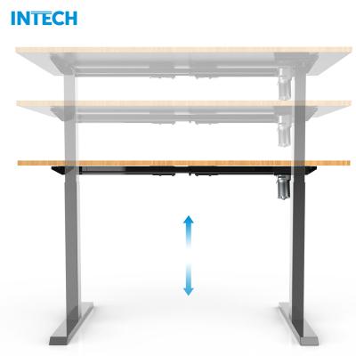 China Adjustable (height) Home Office Sit Stand Up Desk(Black Frame +47.2 inch Customized Color Top) for sale