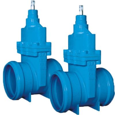 China EKB Resilient Seated Solid Wedge Gate Valve WCB Valve Body With Socket Ends for sale