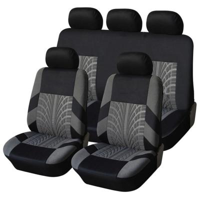 China Universal 9PCS Polyester Car Seat Cover Fit Most Five Seats Car Polyester Hot Selling Car Seat Cover for sale