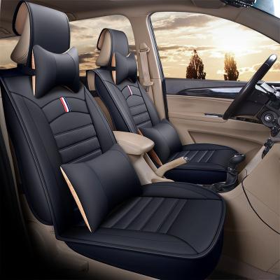 China PU Leather Car Seat Covers Universal 7 Seven Seat Cushion Universal Size for sale