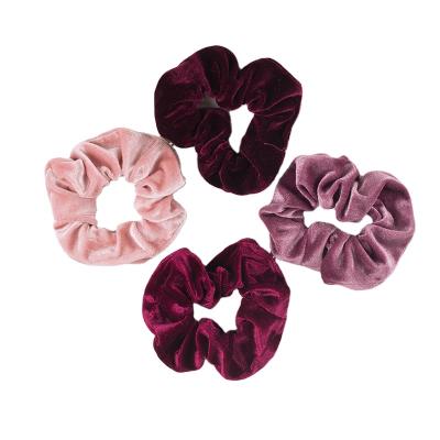 China Direct high quality custom made velvet hair accessories fashion factory sale elastic hair scrunchies for women and girls for sale