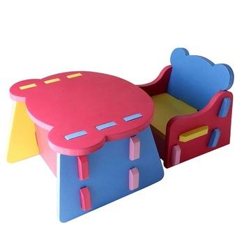 China European EVA Foam DIY Foam Puzzle Table Toy Foam Desk 2021 Cute Children's Furniture And Chair Cartoon for sale