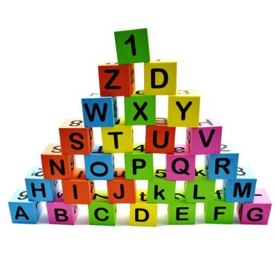 China 2021 Pcs Factory Eco-friendly Material Hot Selling Eco-Friendly 30 Pcs Soft Baby Alphabet And Numbers Baby EVA Foam Building Blocks for sale