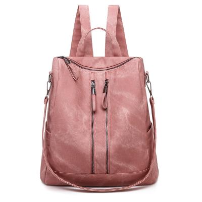 China With New Designed USB PU Leather Backpack Fashion Sublimation Backpack Outdoor Traveling Women for sale