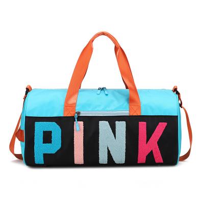 China Outdoor Wholesale Hot Fashion Colorful Duffel Bag Yoga Fitness Workout Duffel Bag To Gym Women Sports Travel Storage Bag Outdoor for sale