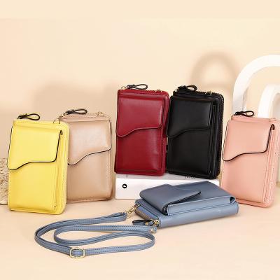 China Other Wholesale Market Wallet Women Ladies Fashion Quality Mobile Phone Wallet Card Luxury Leather for sale