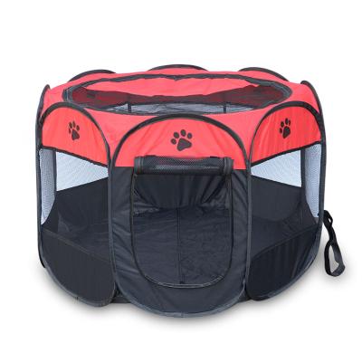 China Portable Travel Pet Playpen Dog Playpen Waterproof Outdoor Indoor Foldable Travel Use Dog Kennel Pet Tent for sale