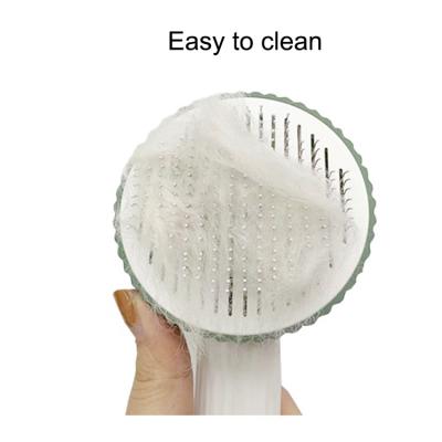 China Pet Cat Brush Tool Grooming Self Cats Pet Hair Grooming Comb Pet Hair Remover Cleaning Comb for sale