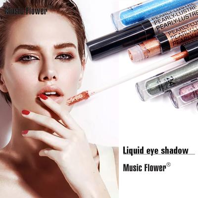 China Waterproof Single Color In The Music Running Flower Smudgeproof Sweatproof Long Lasting Waterproof Shimmer Matte Liquid Eyeshadow for sale