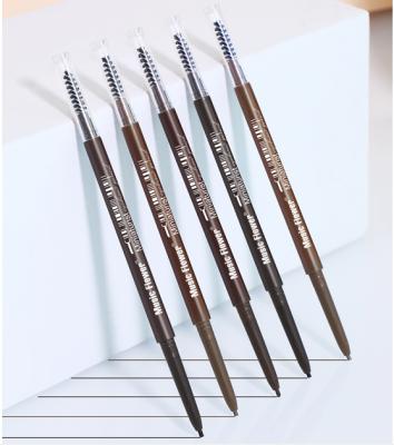 China Hot Selling Waterproof Customize Private Label Eyebrow Pencil Dual Head 1.5mm Precise Thin Tip Eyebrow Pencil With Comb Brush for sale